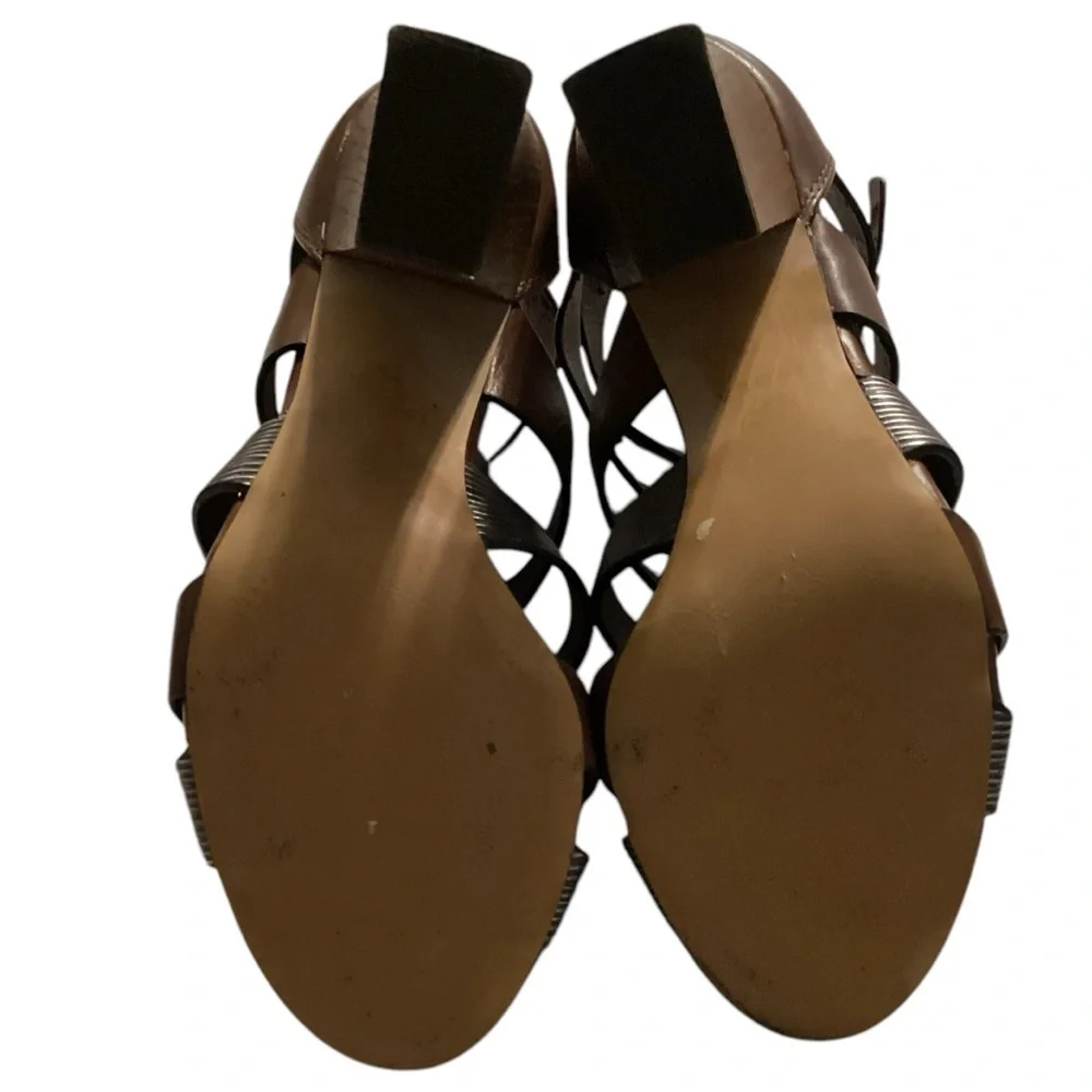 ISOLA leather brown metallic‎ sandals size 7.5